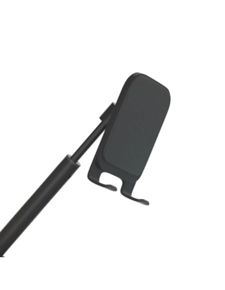 Telefono laikiklis teleskopinis planšetinis kompiuteris ant stalo juodas Telefono laikiklis teleskopinis planšetinis kompiuteris ant stalo juodas