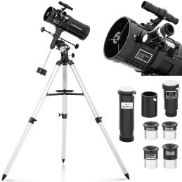 Niutono astronominis teleskopas Uniprodo 1000 mm sk. 114 mm