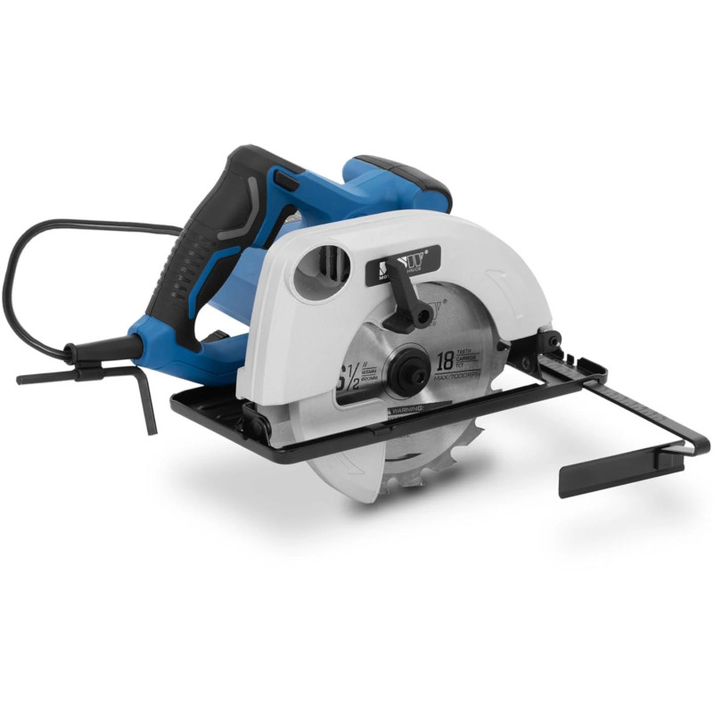 Rankinis diskinis pjūklas sk. 165 mm 1300 W 0-45 laipsnių