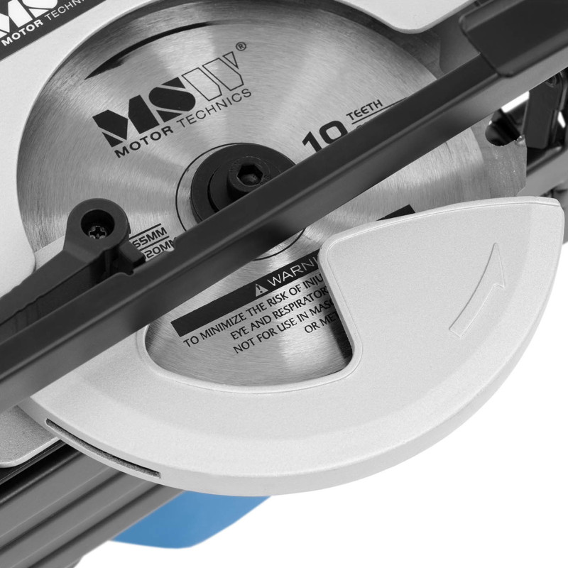 Rankinis diskinis pjūklas sk. 165 mm 1300 W 0-45 laipsnių