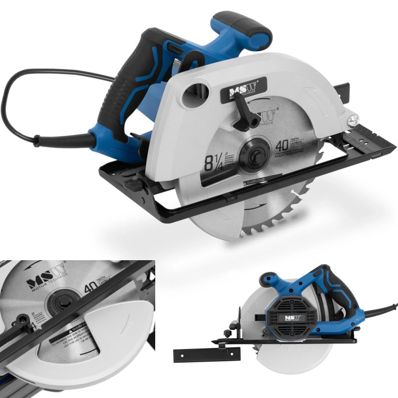 
Rankinis diskinis pjūklas sk. 210 mm 2000 W 0-45 laipsnių

