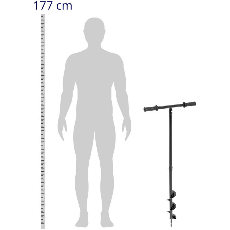 Gręžimo įrenginio žemės sraigtas sk. Nuo 80 mm iki 150 cm