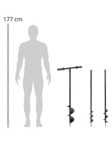 Gręžimo įrenginys, rankinis žemės sraigtas, 3 grąžtai, sk. 80 mm 100 mm 150 mm gylio iki 100 cm
 
Gręžimo įrenginys, rankinis žemės sraigtas, 3 grąžtai, sk. 80 mm 100 mm 150 mm gylio iki 100 cm