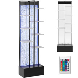 
Bubble vitrina, siena su lentynomis ir RGB LED nuotolinio valdymo pulteliu, 55 x 30 x 187 cm
