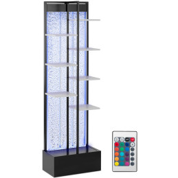 
Bubble vitrina, siena su lentynomis ir RGB LED nuotolinio valdymo pulteliu, 55 x 30 x 187 cm
