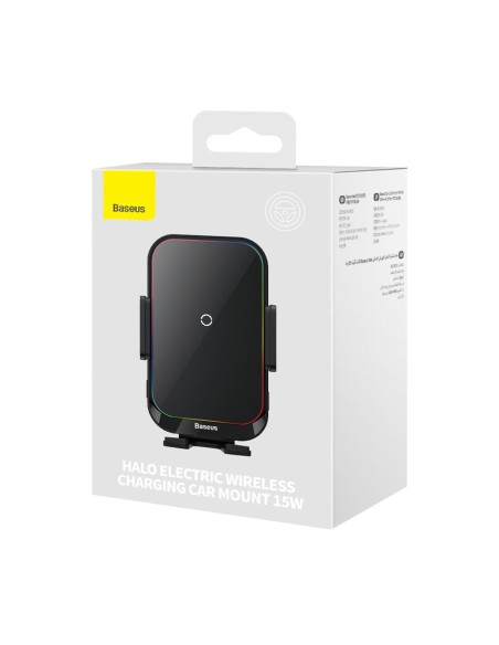 Halo automobilinis laikiklis telefonui su 15W indukciniu įkrovikliu popieriaus lapui juodas Halo automobilinis laikiklis telefonui su 15W indukciniu įkrovikliu popieriaus lapui juodas