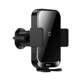 Halo automobilinis laikiklis telefonui su 15W indukciniu įkrovikliu popieriaus lapui juodas