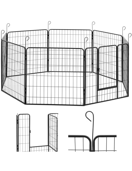 
Maniežas ir bėgimas šunims ir šuniukams su 8 segmentų vartais
