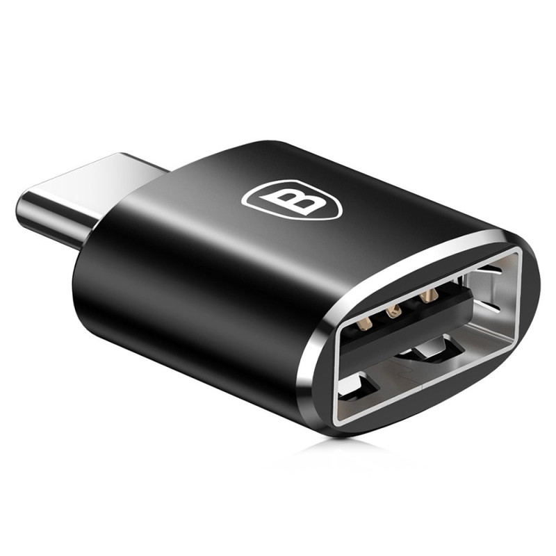 USB į USB-C OTG adapteris – juodas