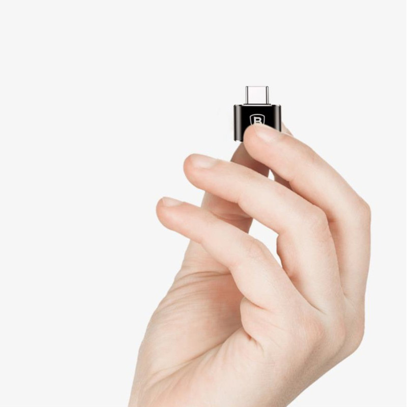 USB į USB-C OTG adapteris – juodas