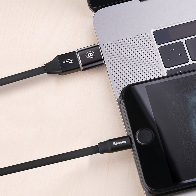 USB į USB-C OTG adapteris – juodas