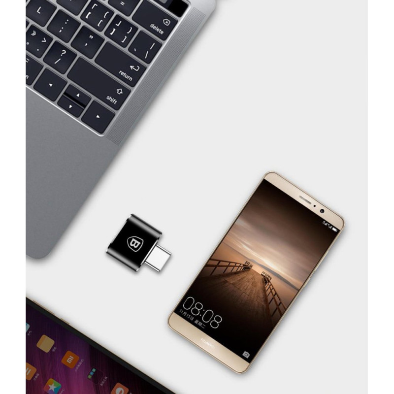 USB į USB-C OTG adapteris – juodas