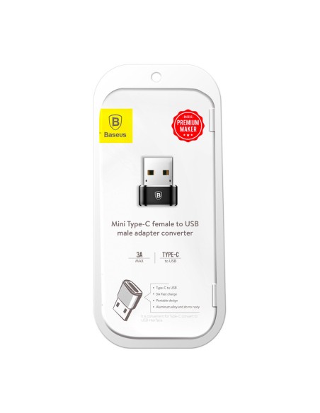 Mažas USB-C į USB kištuko adapteris – juodas
 
Mažas USB-C į USB kištuko adapteris – juodas