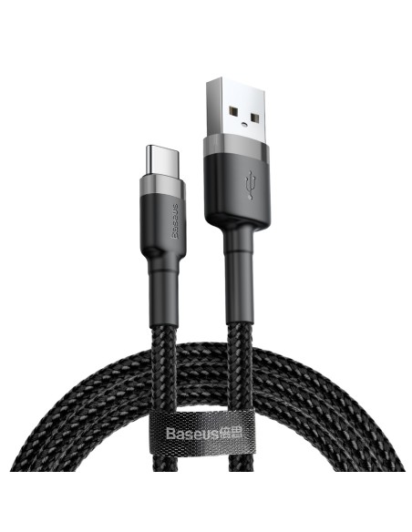 Patvarus pintas kabelis iš USB į USB-C QC3 0,5 m – juodas ir pilkas
 
Patvarus pintas kabelis iš USB į USB-C QC3 0,5 m – juodas ir pilkas