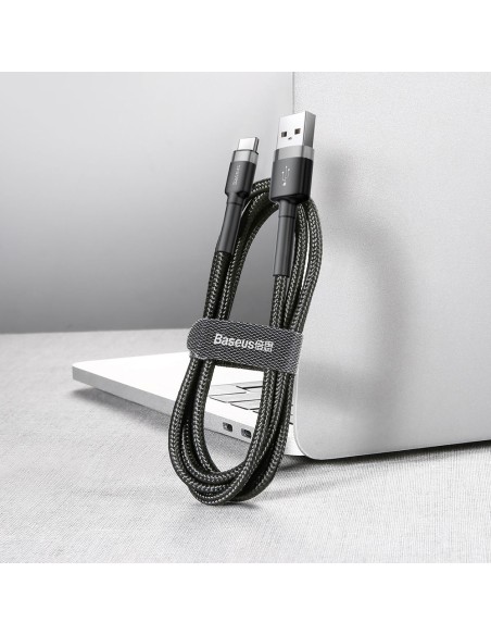 Patvarus pintas kabelis iš USB į USB-C QC3 0,5 m – juodas ir pilkas
 
Patvarus pintas kabelis iš USB į USB-C QC3 0,5 m – juodas ir pilkas