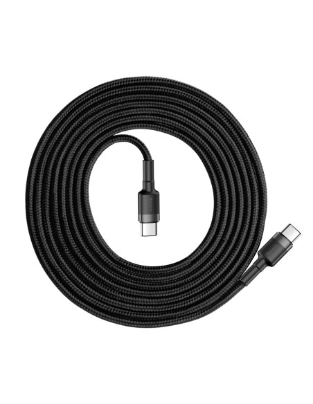 Patvarus pintas kabelis USB-C į USB-C QC3 2m – juodas ir pilkas
 
Patvarus pintas kabelis USB-C į USB-C QC3 2m – juodas ir pilkas