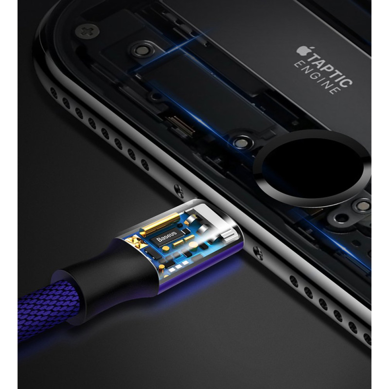 Audinys pintas kabelis USB - iPhone Lightning 1,8m - juodas