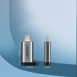 
USB-C į mikro USB adapteris – pilkas
