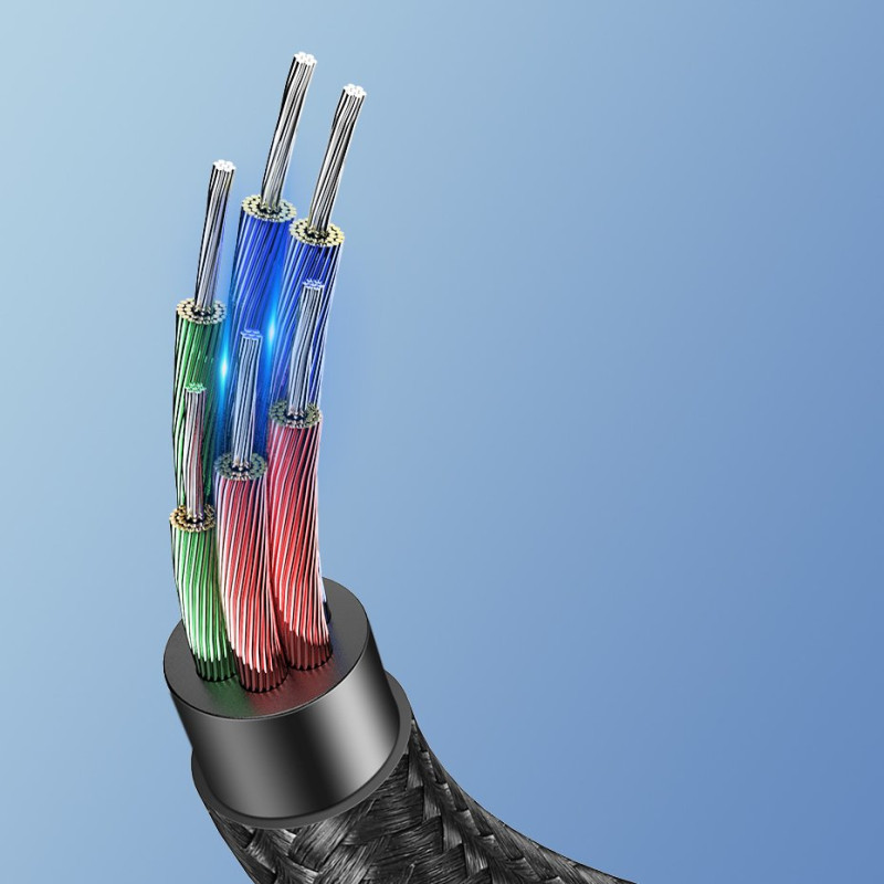 Ausinių adapteris su Mini Jack 3,5 mm iki USB-C 10 cm - pilka