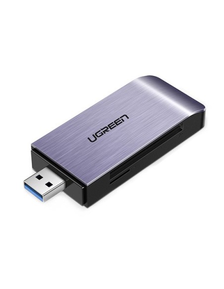 
SD / micro SD / CF / MS atminties kortelių skaitytuvas, USB 3.0 kištukas - pilkas
