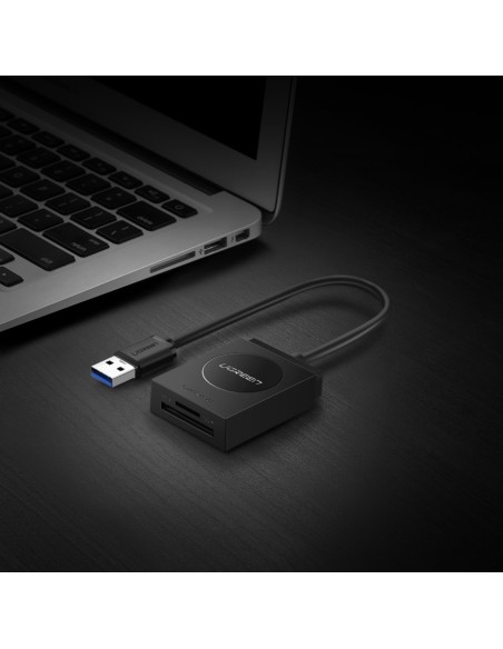 
SD / micro SD atminties kortelių skaitytuvas, USB 3.0 kištukas, 15 cm - juodas
