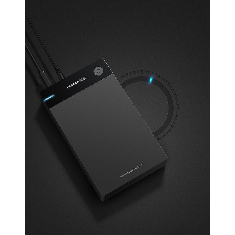 Kišeninis SATA 3.5& 39 & 39 USB 3.0 HDD korpusas – juodas