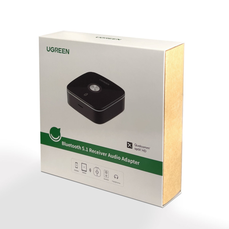 Imtuvo garso adapteris Bluetooth 5.1 aptX 2RCA iki 3,5 mm Mini Jack - juodas
