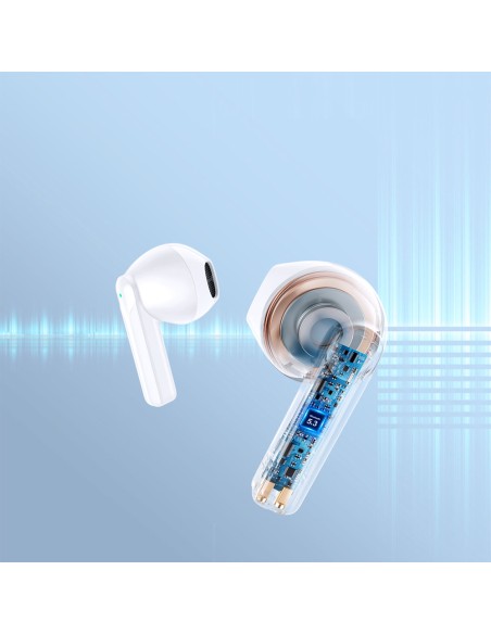 TWS belaidės ausinės ENC vandeniui atsparios IPX4 Bluetooth 5.3 baltos spalvos TWS belaidės ausinės ENC vandeniui atsparios IPX4 Bluetooth 5.3 baltos spalvos