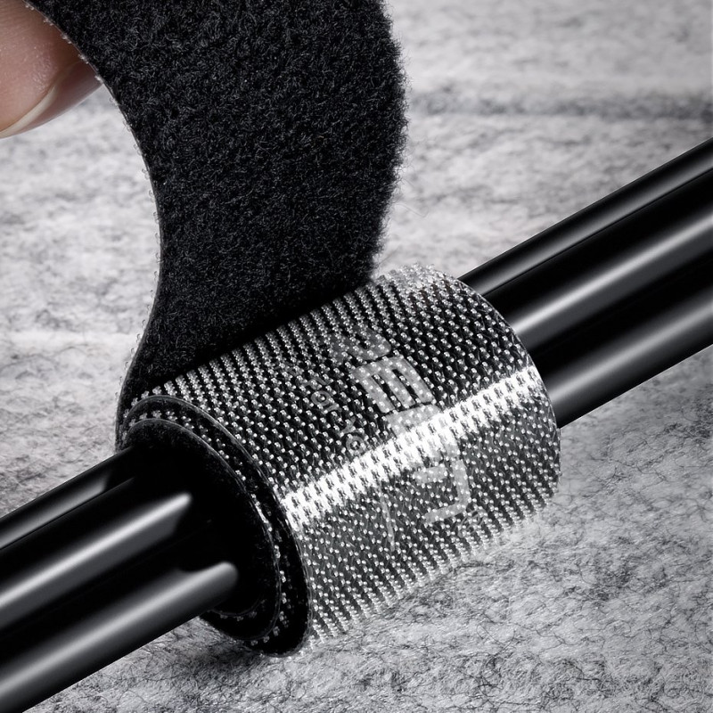 Velcro juosta, kabelių tvarkyklė, 2 m - juoda