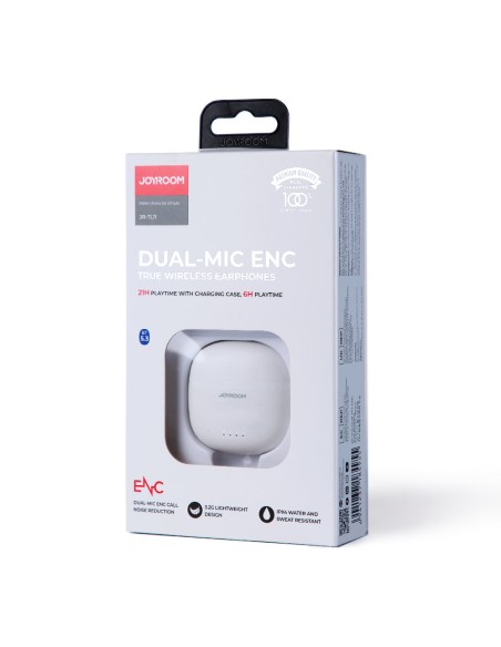 TWS belaidės ausinės ENC vandeniui atsparios IPX4 Bluetooth 5.3 baltos spalvos TWS belaidės ausinės ENC vandeniui atsparios IPX4 Bluetooth 5.3 baltos spalvos