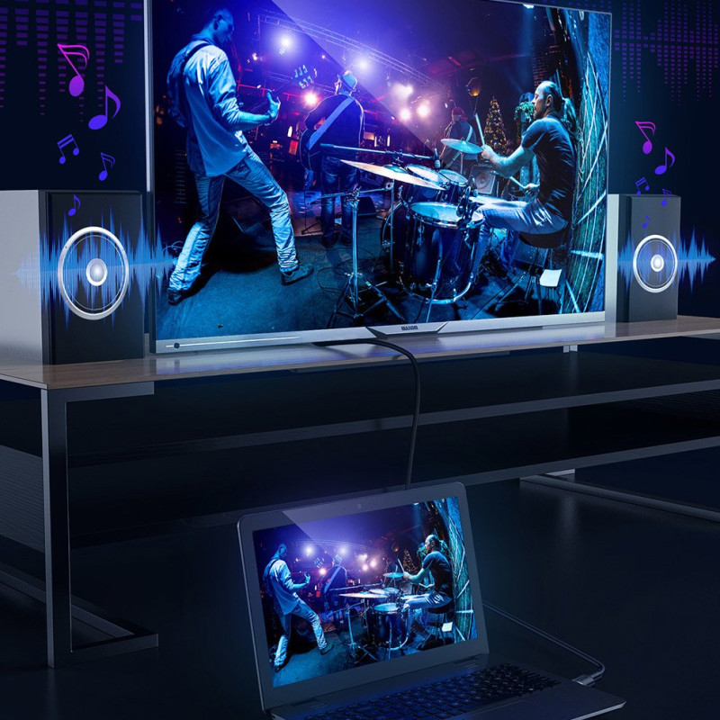 HDMI 2.0 kabelis 4K 60Hz 3D 18 Gbps 3m – juodas