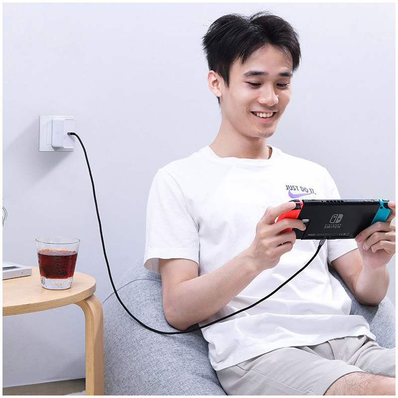 USB-C – USB-C maitinimo tiekimo greito įkrovimo laidas 2 m – pilkas