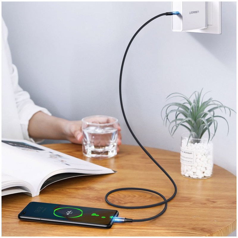 USB-C – USB-C maitinimo tiekimo greito įkrovimo laidas 2 m – pilkas