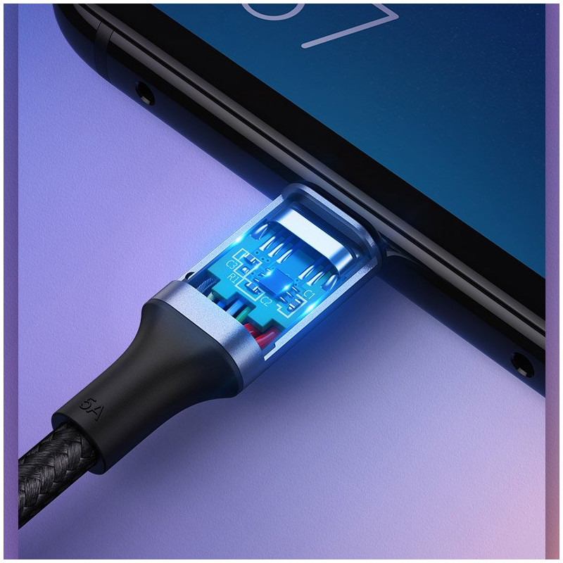 USB-C – USB-C maitinimo tiekimo greito įkrovimo laidas 2 m – pilkas