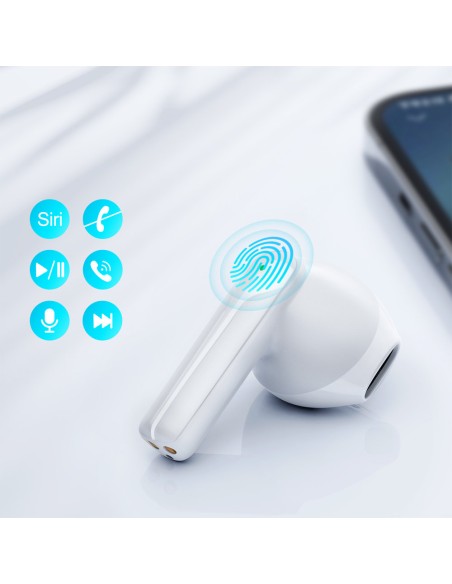 TWS belaidės ausinės ENC vandeniui atsparios IPX4 Bluetooth 5.3 baltos spalvos TWS belaidės ausinės ENC vandeniui atsparios IPX4 Bluetooth 5.3 baltos spalvos