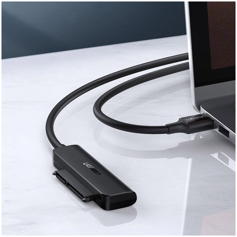 HDD SSD 2.5& 39 & 39 SATA III 3.0 į USB adapteris – juodas
