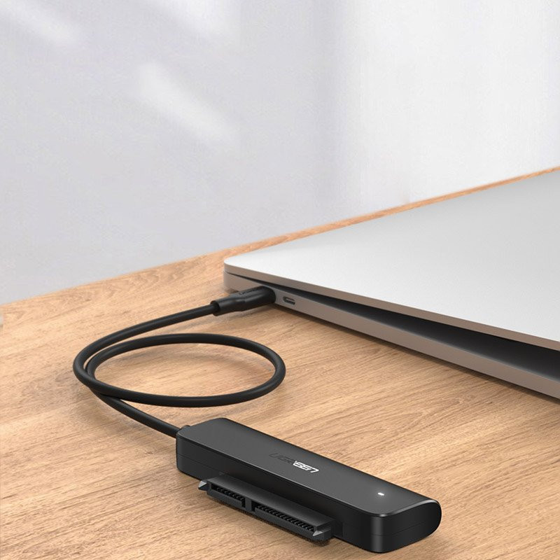 HDD SSD 2.5& 39 & 39 SATA III 3.0 į USB-C adapteris – juodas