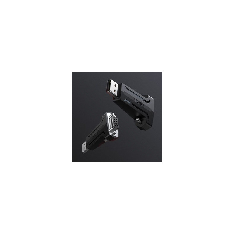 DB9 RS-232 į USB konverterio adapteris - juodas
