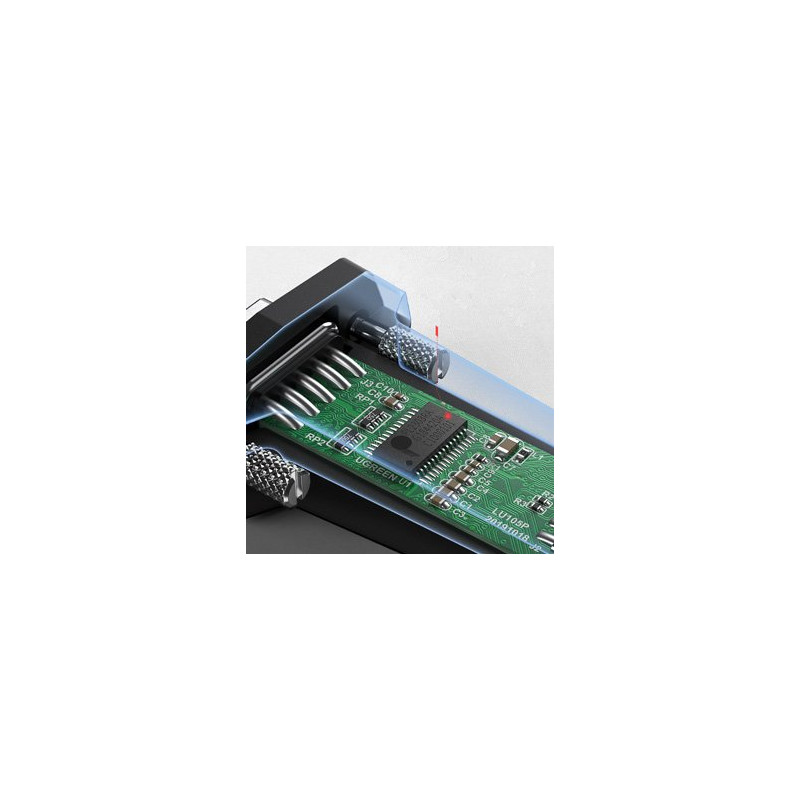 DB9 RS-232 į USB konverterio adapteris - juodas