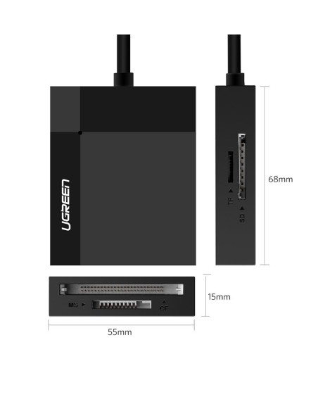 SD / micro SD / CF / MS atminties kortelių skaitytuvas, USB 3.0 kištukas - juodas
 
SD / micro SD / CF / MS atminties kortelių skaitytuvas, USB 3.0 kištukas - juodas