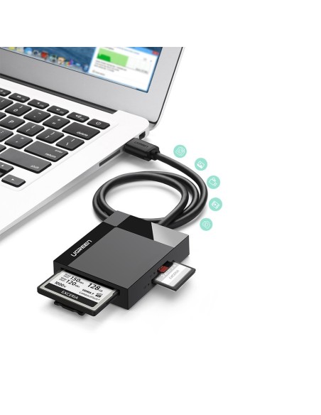 SD / micro SD / CF / MS atminties kortelių skaitytuvas, USB 3.0 kištukas - juodas
 
SD / micro SD / CF / MS atminties kortelių skaitytuvas, USB 3.0 kištukas - juodas