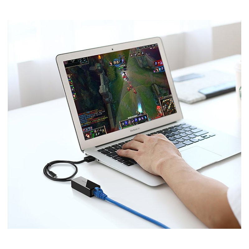 Išorinė RJ45 LAN kortelė – USB 2.0 100 Mbps – juoda