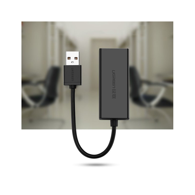 Išorinė RJ45 LAN kortelė – USB 2.0 100 Mbps – juoda