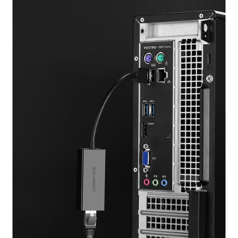 Išorinė RJ45 LAN kortelė – USB 2.0 100 Mbps – juoda