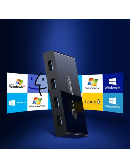 Jungiklių dėžė HUB switch 4x USB 3.2 Gen 1 USB skirstytuvas dviem kompiuteriams - juodas
 
Jungiklių dėžė HUB switch 4x USB 3.2 Gen 1 USB skirstytuvas dviem kompiuteriams - juodas