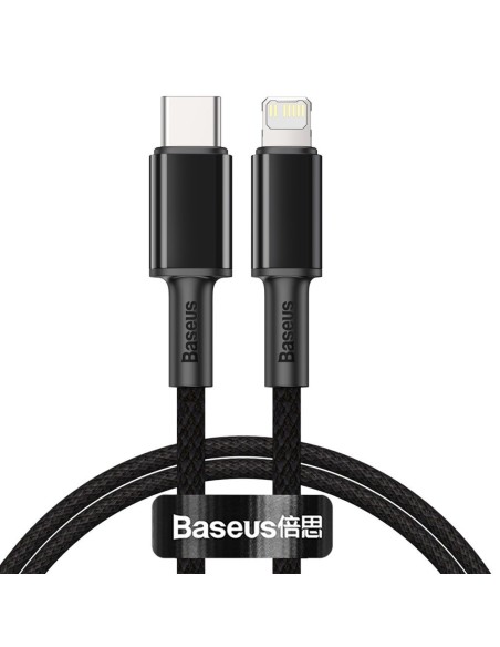 
Kabelis iPhone USB-C - Žaibiškas greitas įkrovimas 20W 1m - juodas
