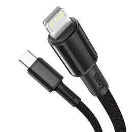 
Kabelis iPhone USB-C - Žaibiškas greitas įkrovimas 20W 1m - juodas
