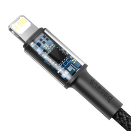 
Kabelis iPhone USB-C - Žaibiškas greitas įkrovimas 20W 1m - juodas
