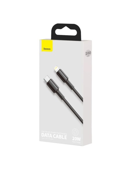 
Kabelis iPhone USB-C - Žaibiškas greitas įkrovimas 20W 1m - juodas
