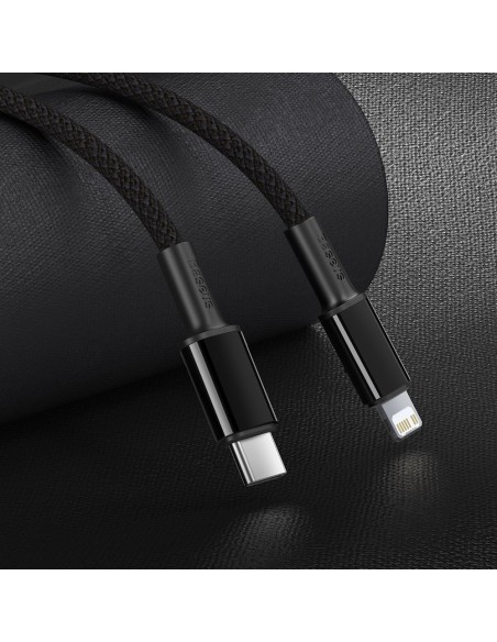 
Kabelis iPhone USB-C - Žaibiškas greitas įkrovimas 20W 1m - juodas
